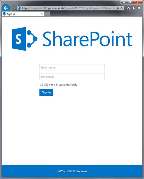 sharepoint log in